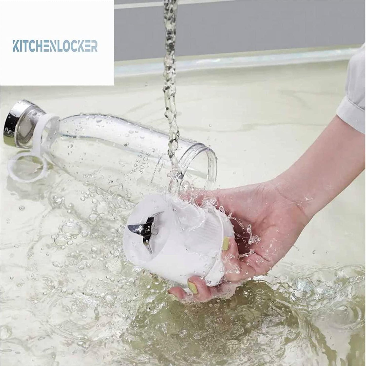 Rechargeable Portable USB Juicer Bottle Electric Mixer Blender Smoothie Maker Grinder -4 Stainless Steel Blades 30 watts 380ml For Fruits, Drinks, Shakes Sports, Travel, Outdoor, Gym, Kitchen